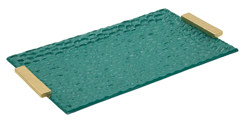 Plateau rectangulaire en résine vert – Grent Modern Design