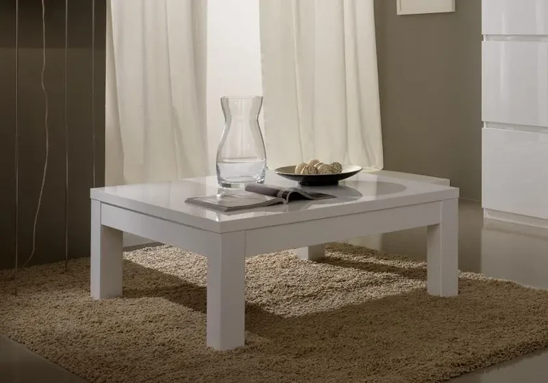 Table basse laqué blanc ROMA