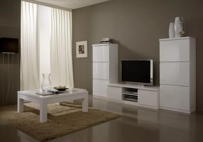 Table basse laqué blanc ROMA
