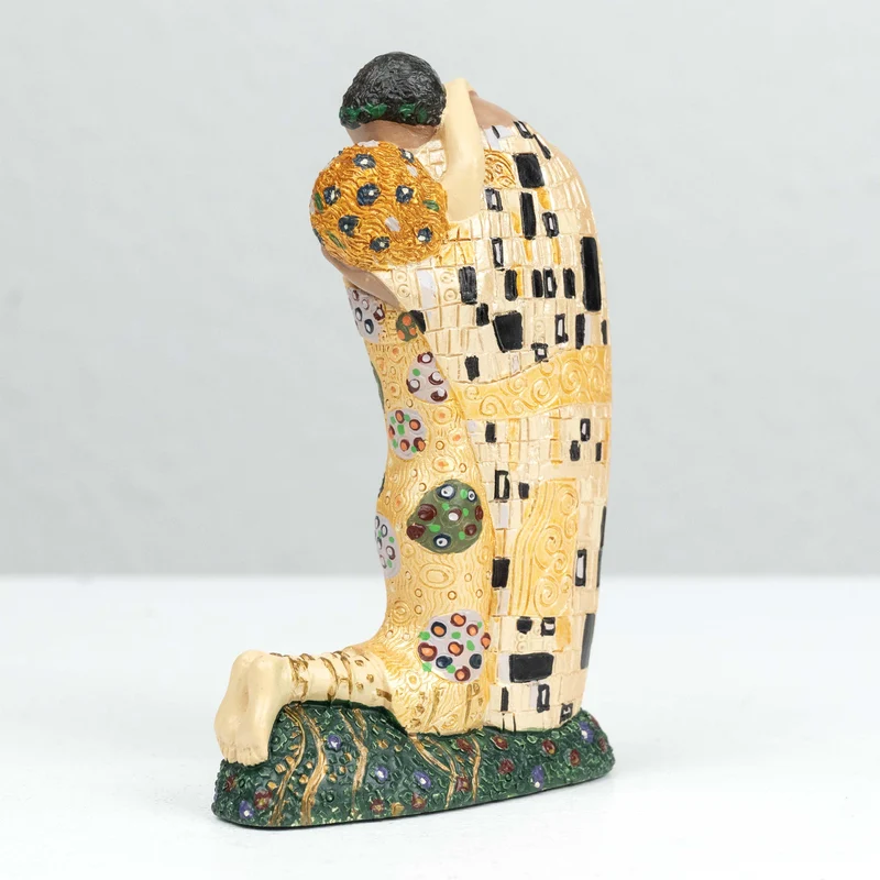 Sculpture Le Baiser de Klimt (Petite Statue d'Amoureux)