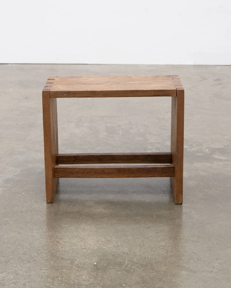Small Modernist Oak Side Table / Stool, c.1930