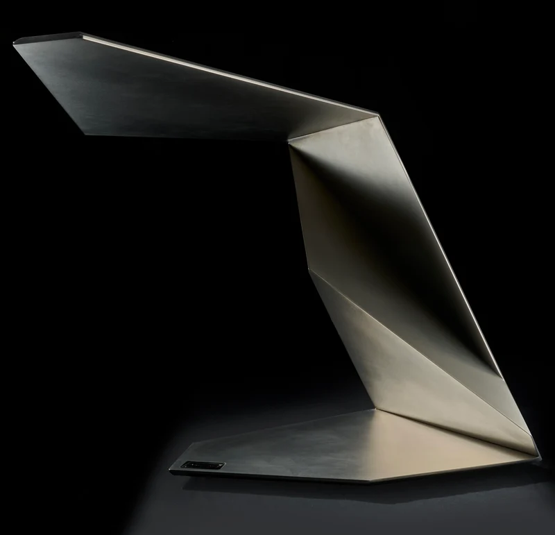 Minimalism Low Table in titanium