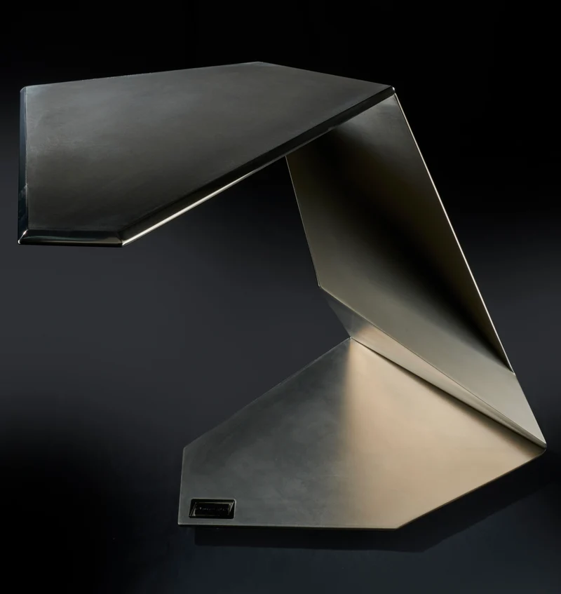 Minimalism Low Table in titanium