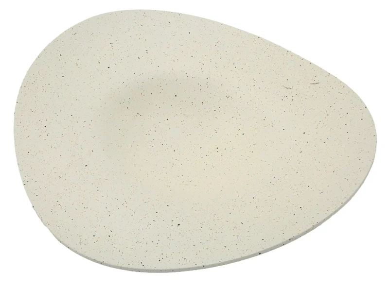 Plateau décoratif en résine blanche – Accent contemporain élégant