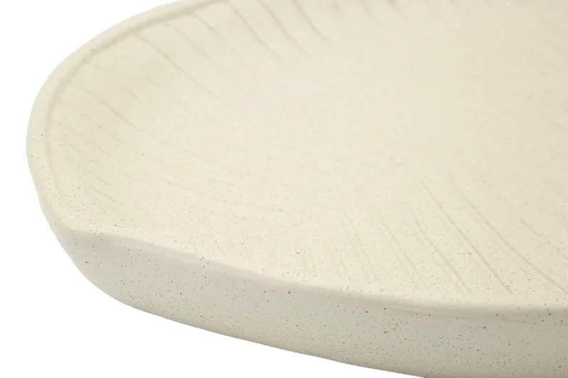Plateau décoratif rond en résine blanche – Design moderne Stons