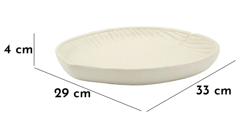 Plateau décoratif rond en résine blanche – Design moderne Stons
