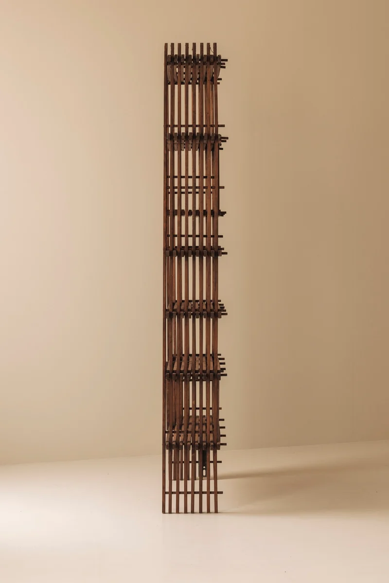 Architectural French oak bookcase / cabinet from the 1950s
