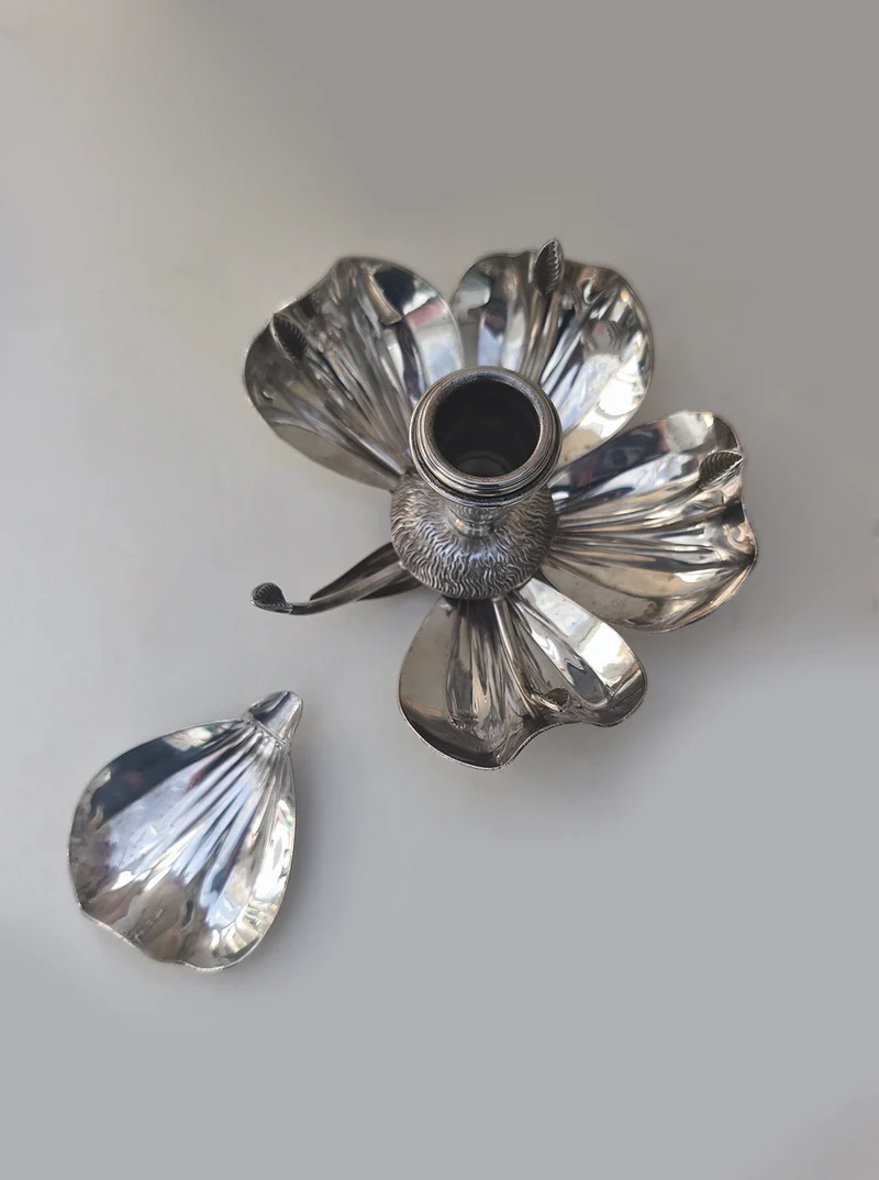 Art Nouveau Floral Candle Holder & Ashtray