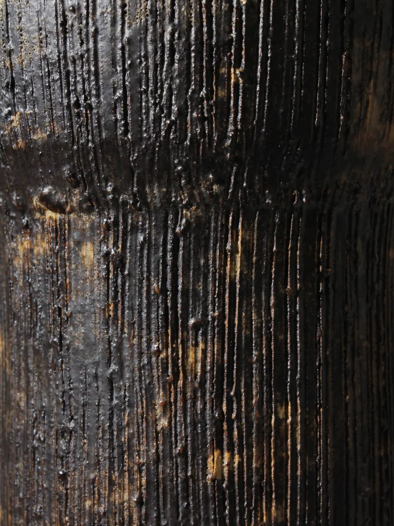 Vintage Textured Ceramic Table Lamp By Ole Bjørn Krüger, 1960s, Denmark