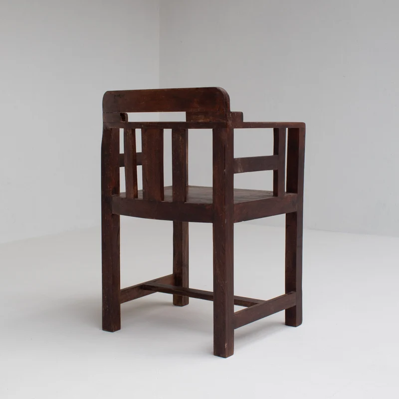 Pair of Art Deco Armchairs with Sculptural Frame