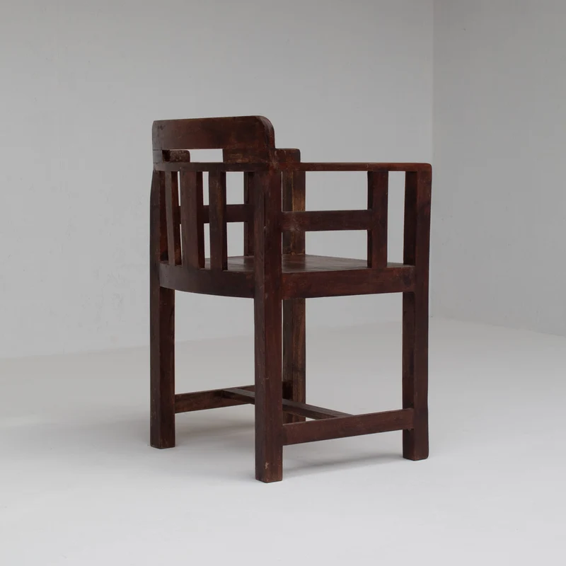 Pair of Art Deco Armchairs with Sculptural Frame