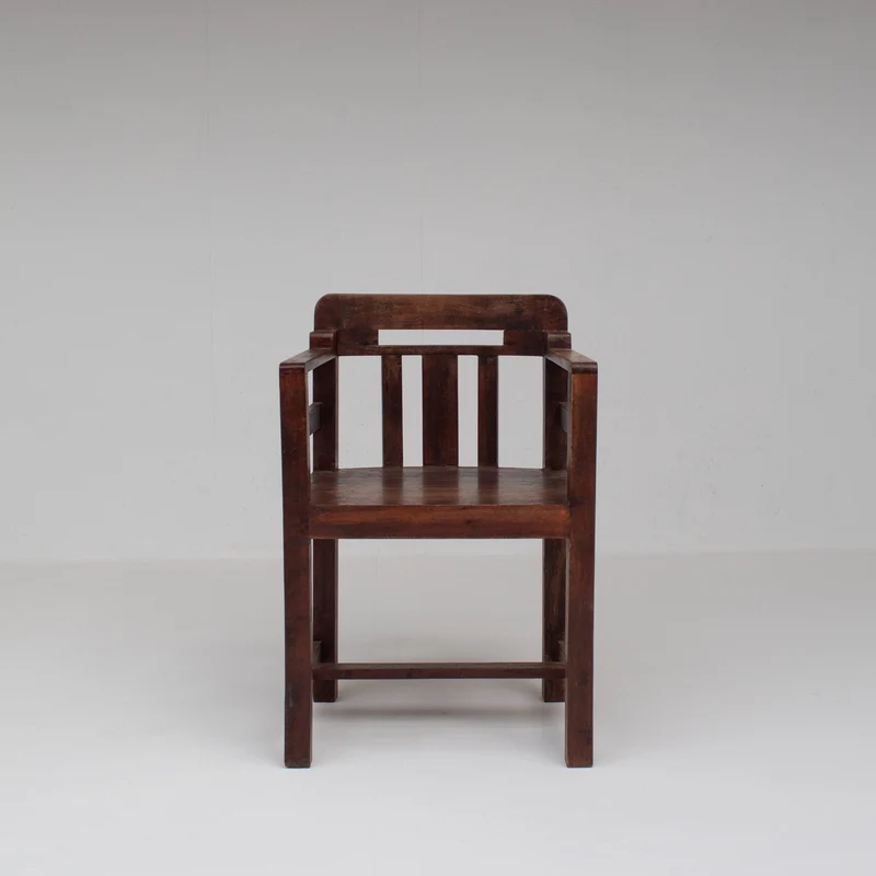 Pair of Art Deco Armchairs with Sculptural Frame