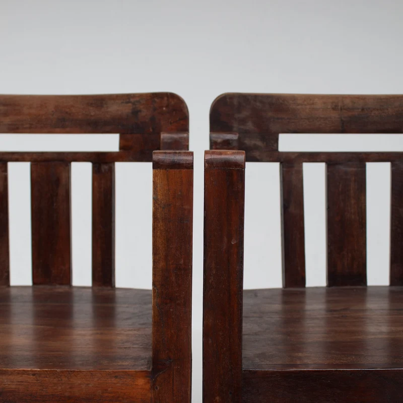 Pair of Art Deco Armchairs with Sculptural Frame