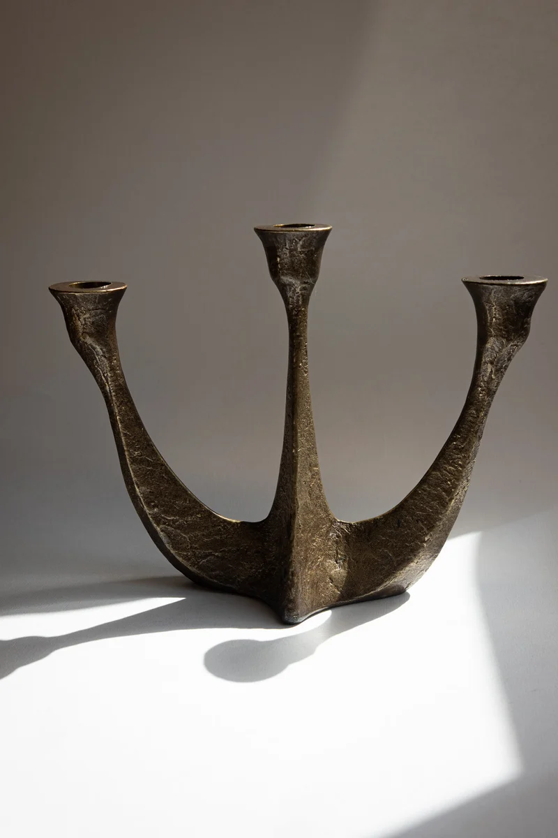 Brutalist Bronze Candelabra - Germany, c. 1970s