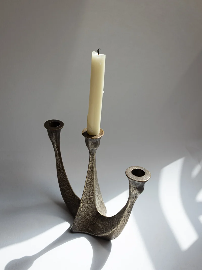Brutalist Bronze Candelabra - Germany, c. 1970s