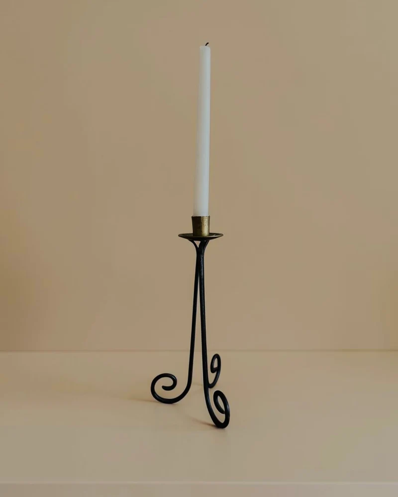 Spiral Tripod Candlestick