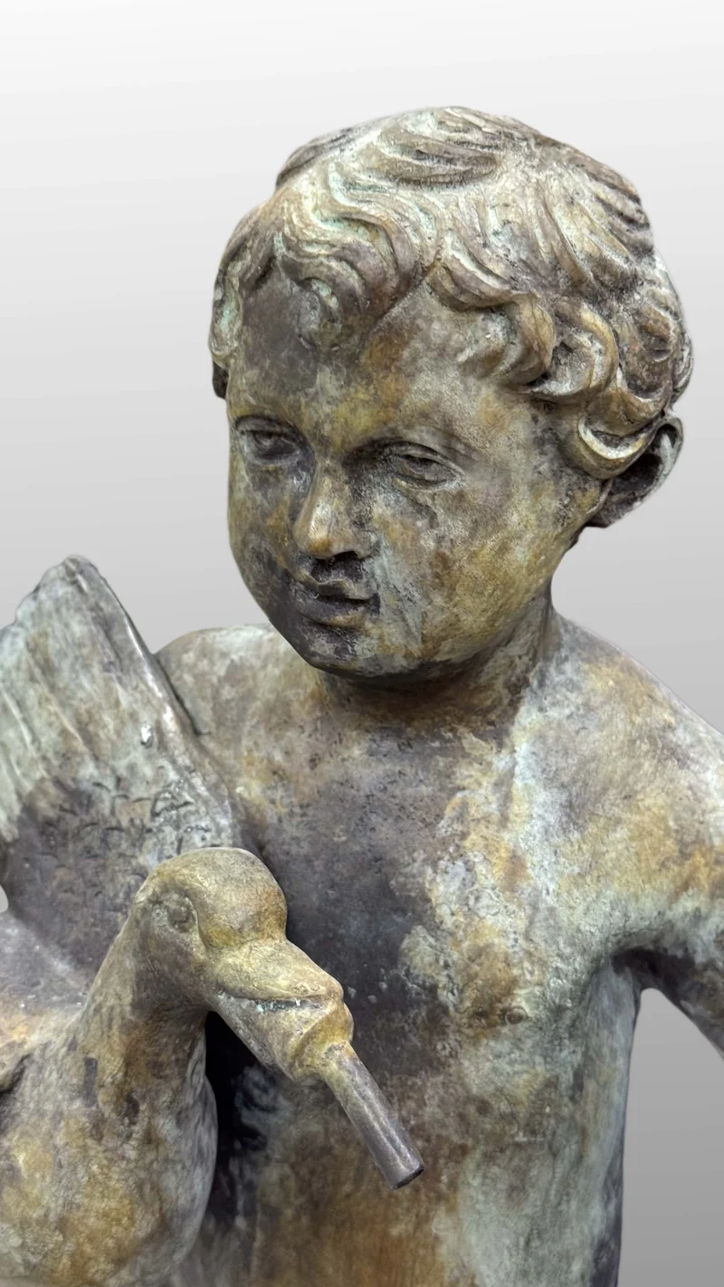 Putti enfants en paire - sculpture en bronze