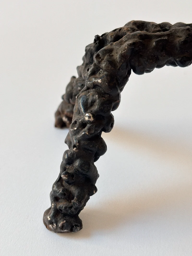 Molten Textured 4 Arm Candlestick, c. 1970's Poland