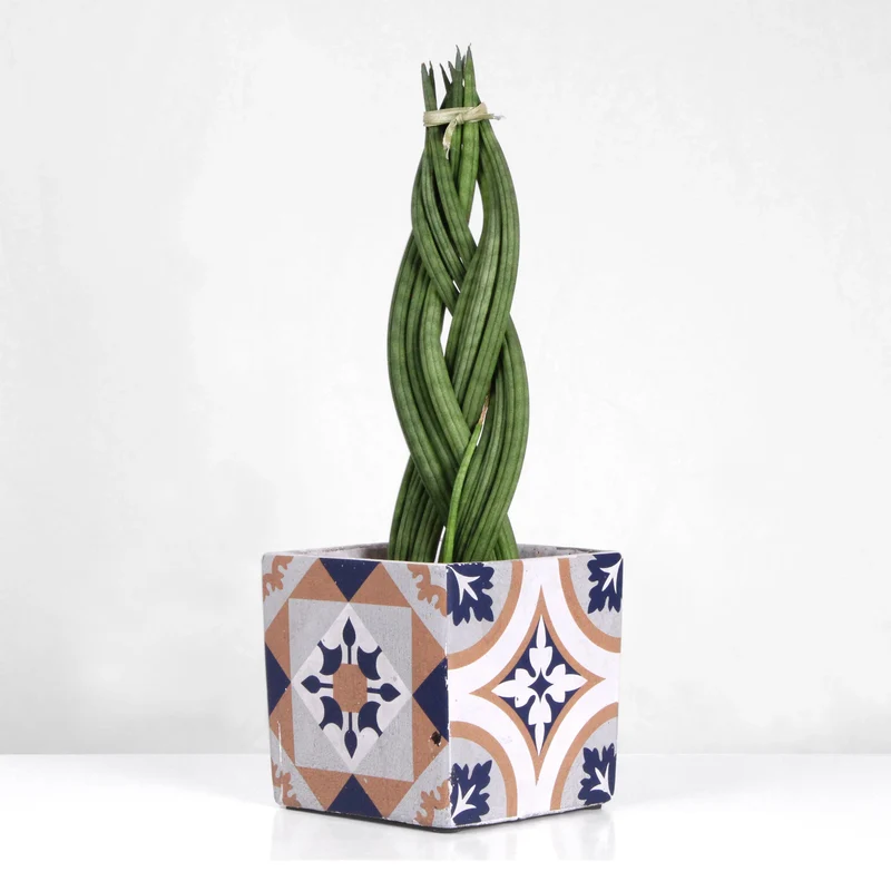 Pot de fleurs méditerranéen (bleu)