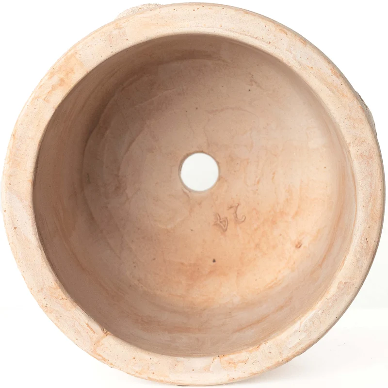 Pot en terre cuite avec relief de putti italiens (Cylindrique)