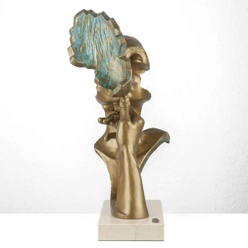 Sculpture Amants « Warmth » par Anglada sur Base en Marbre