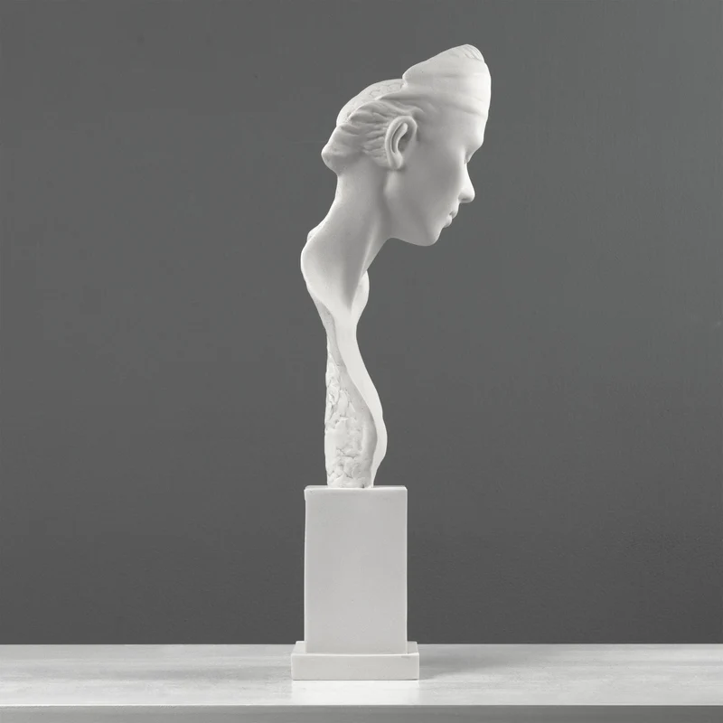 Sculpture buste Serenity – Représentation moderne d’une jeune femme