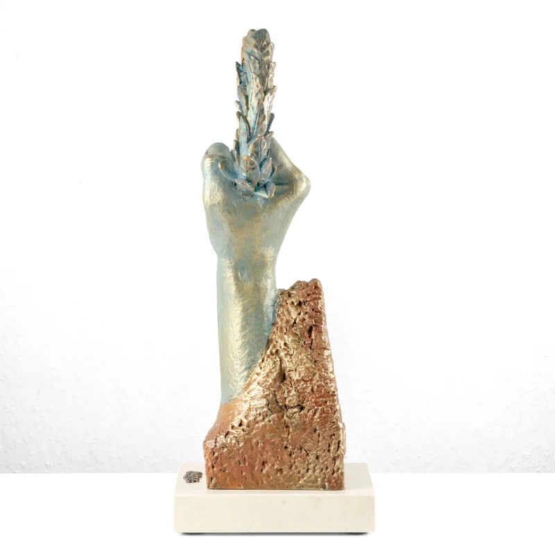 Sculpture Champion « Proelior » par Anglada sur Base en Marbre