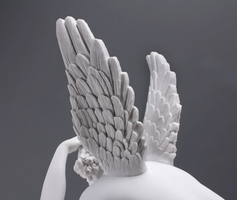 Sculpture Psyché ranimée par le baiser de l'Amour - sculpture en marbre