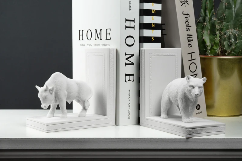 Serre-livres Taureau & Ours — Symboles de Force et d’Équilibre