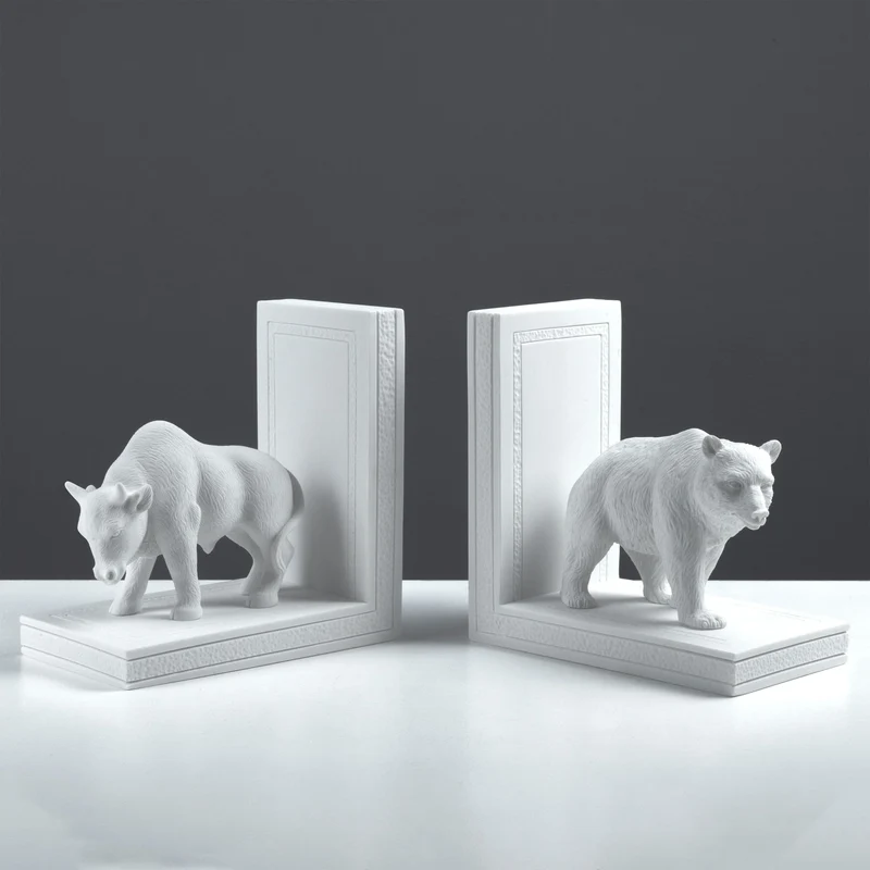 Serre-livres Taureau & Ours — Symboles de Force et d’Équilibre