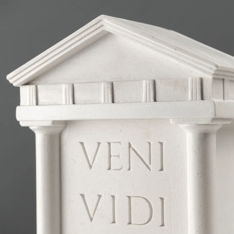 Serre-livres Veni Vidi Vici – Sculpture de temple romain