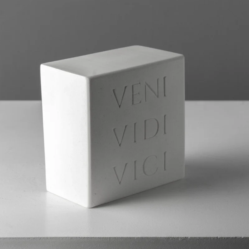 Serre-Livres Veni Vidi Vici – Sculpture d’Inscription Romaine