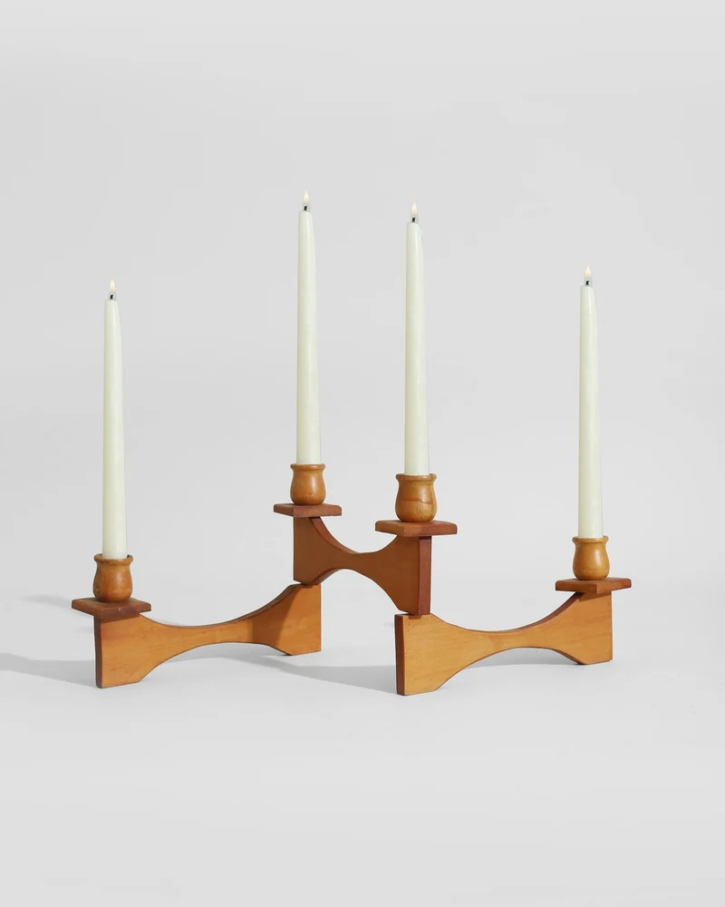 Expandable Wood Candelabra