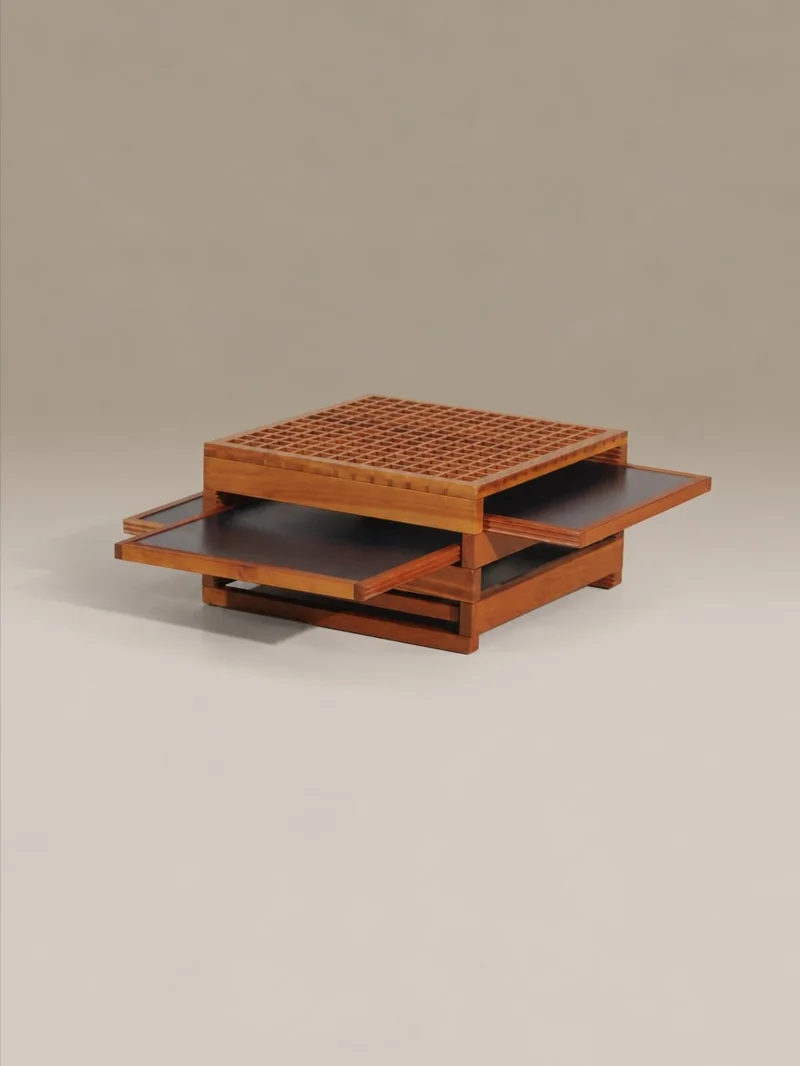 Bernard Vuarnesson Tetra Coffee Table, France 80s