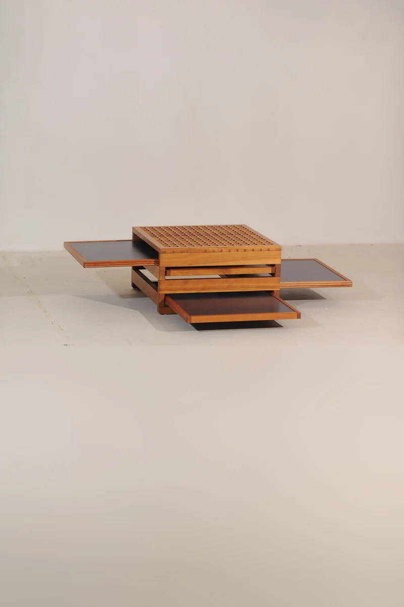 Bernard Vuarnesson Tetra Coffee Table, France 80s