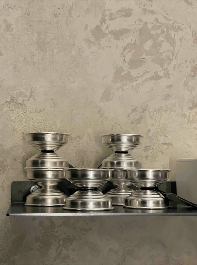Silver Plated Candle Holders in Brass