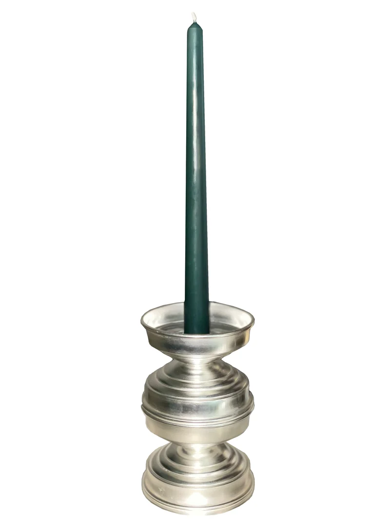 Silver Plated Candle Holders in Brass