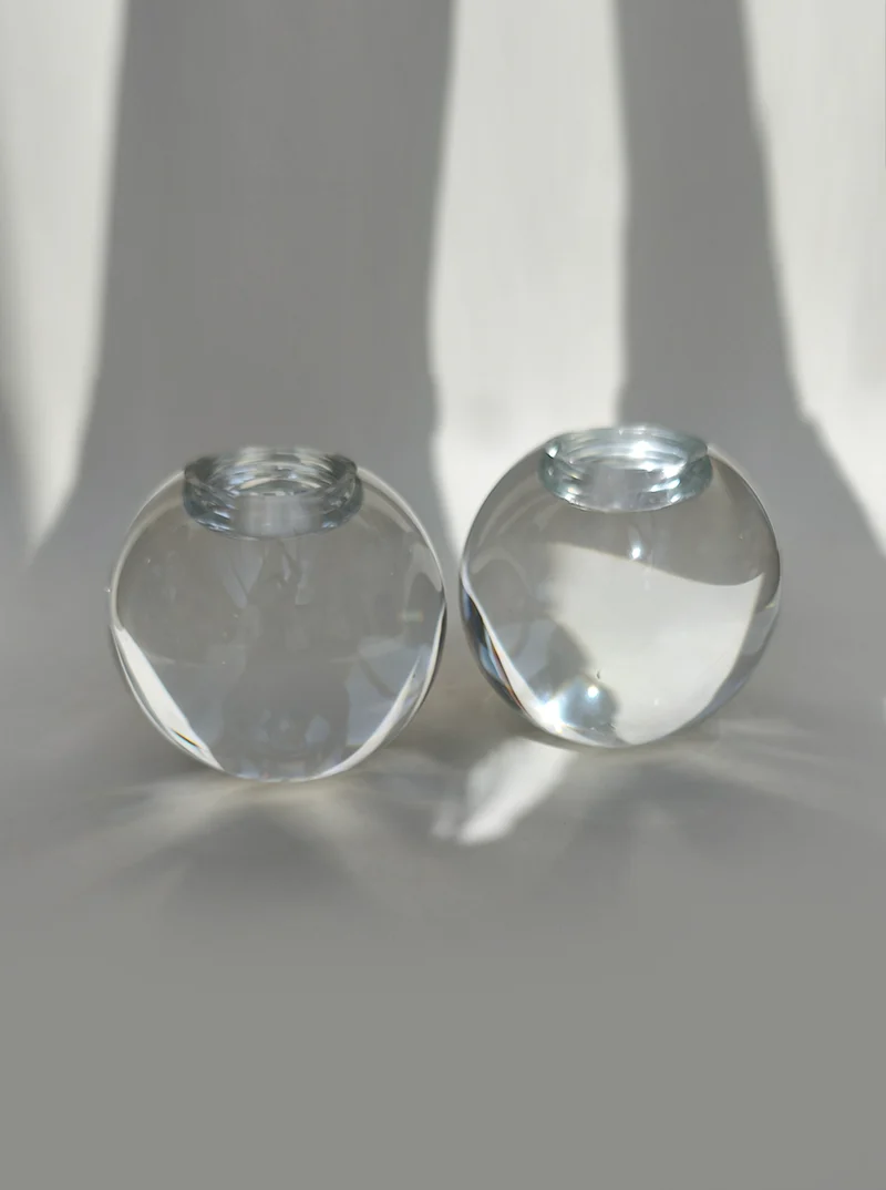 Crystal Spheric Candle Holders