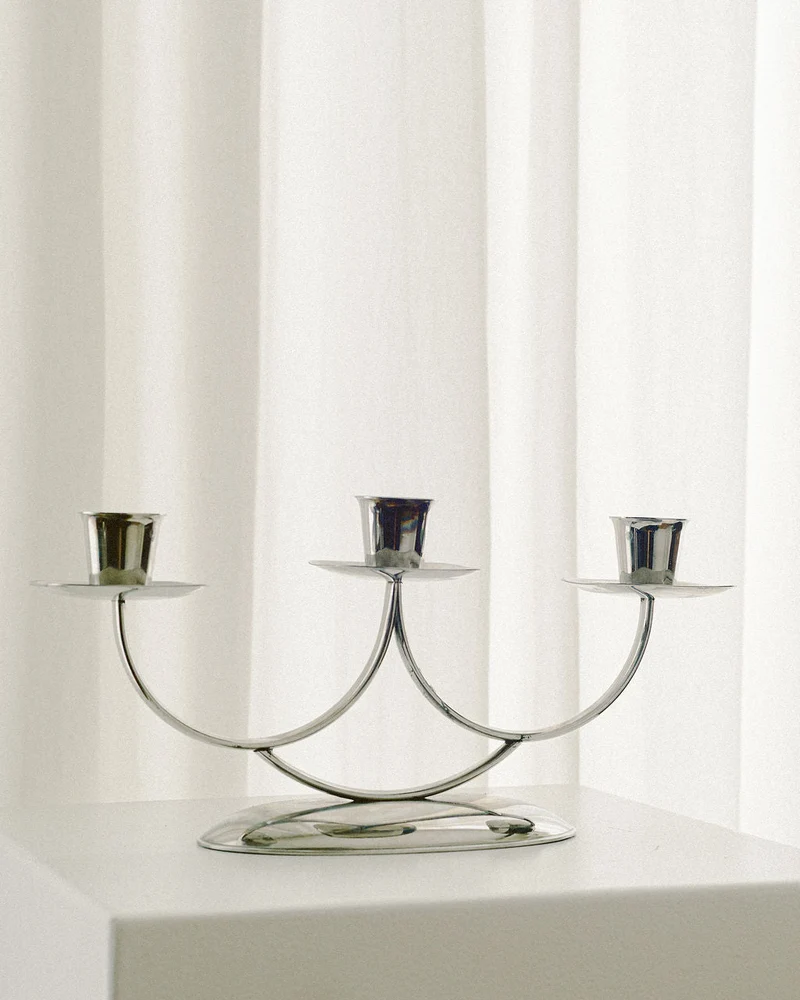Three-Light Art Deco Candelabra