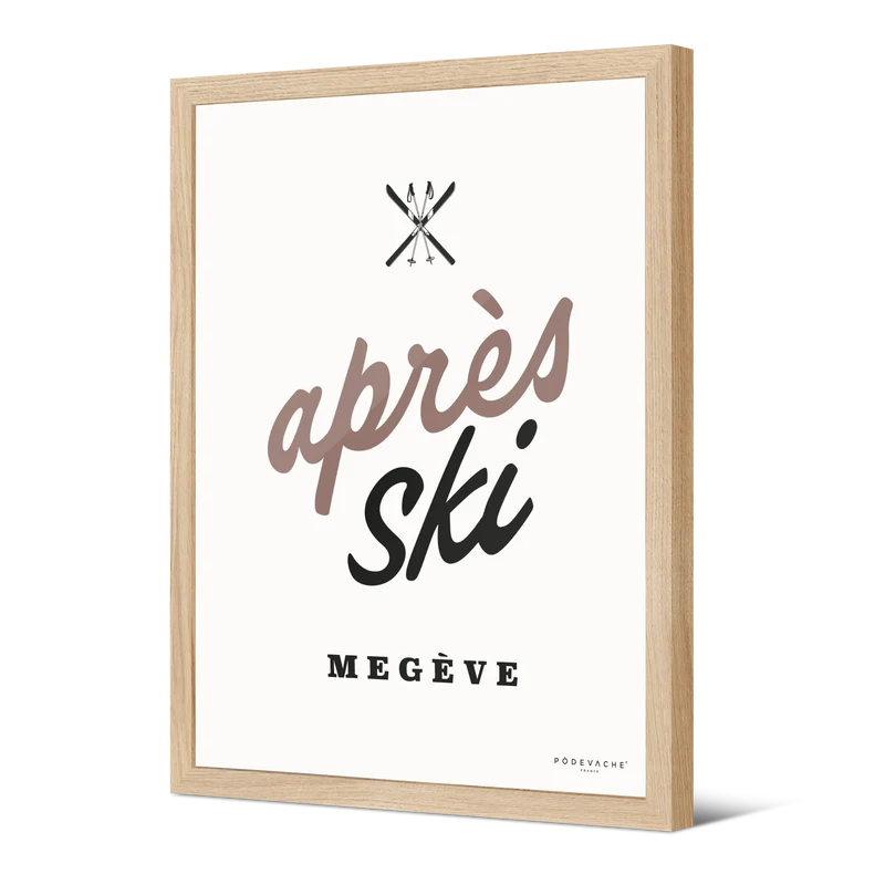 Affiche encadrée personnalisée Après Ski