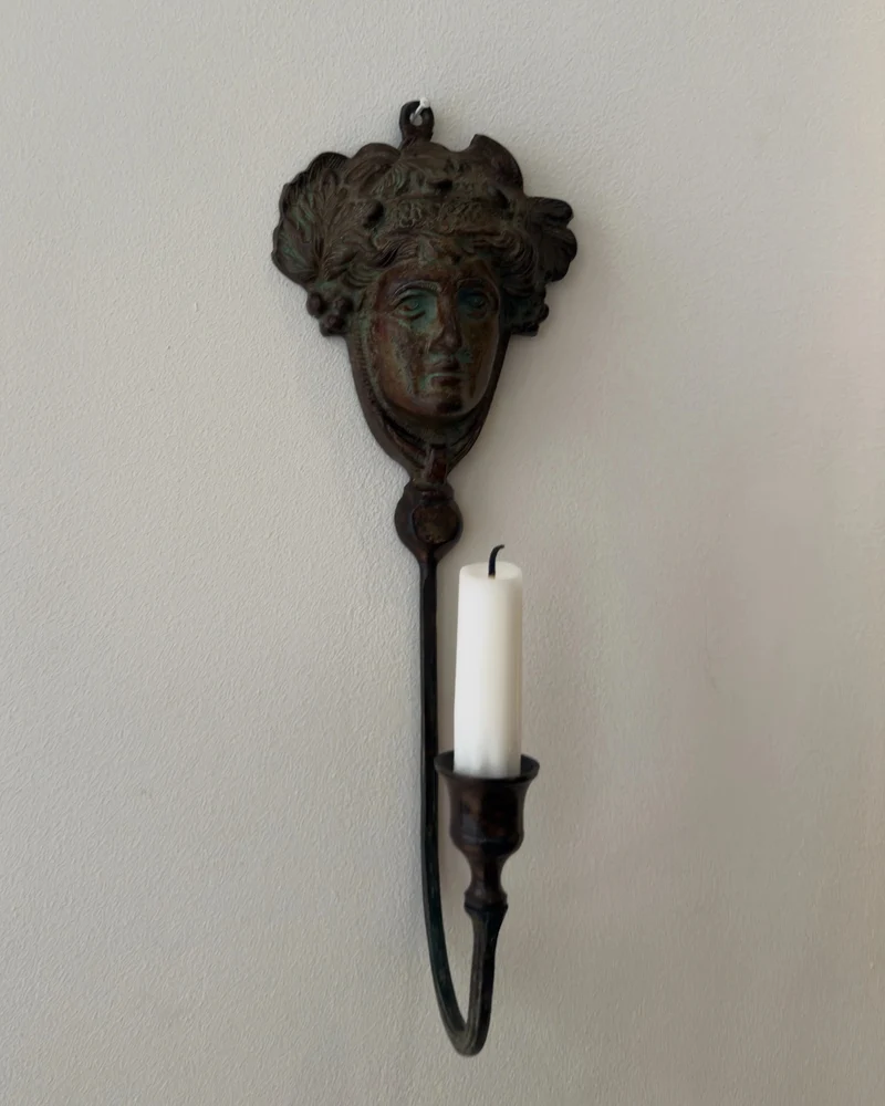 Neoclassical Bronze Candle Sconce