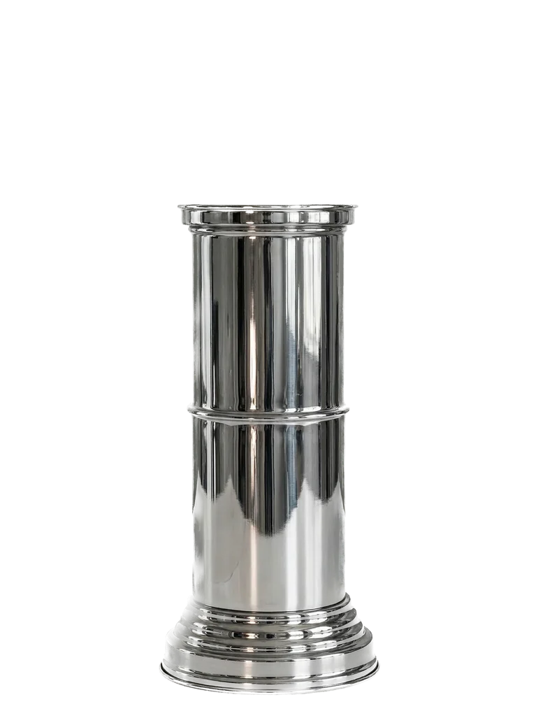Contemporary End Tables in Mirror Metal