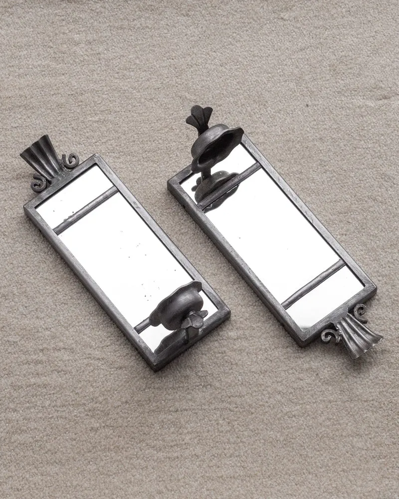 Pair of Art Deco Pewter Candle Sconces by Böhlmarks, Sweden, 1930s