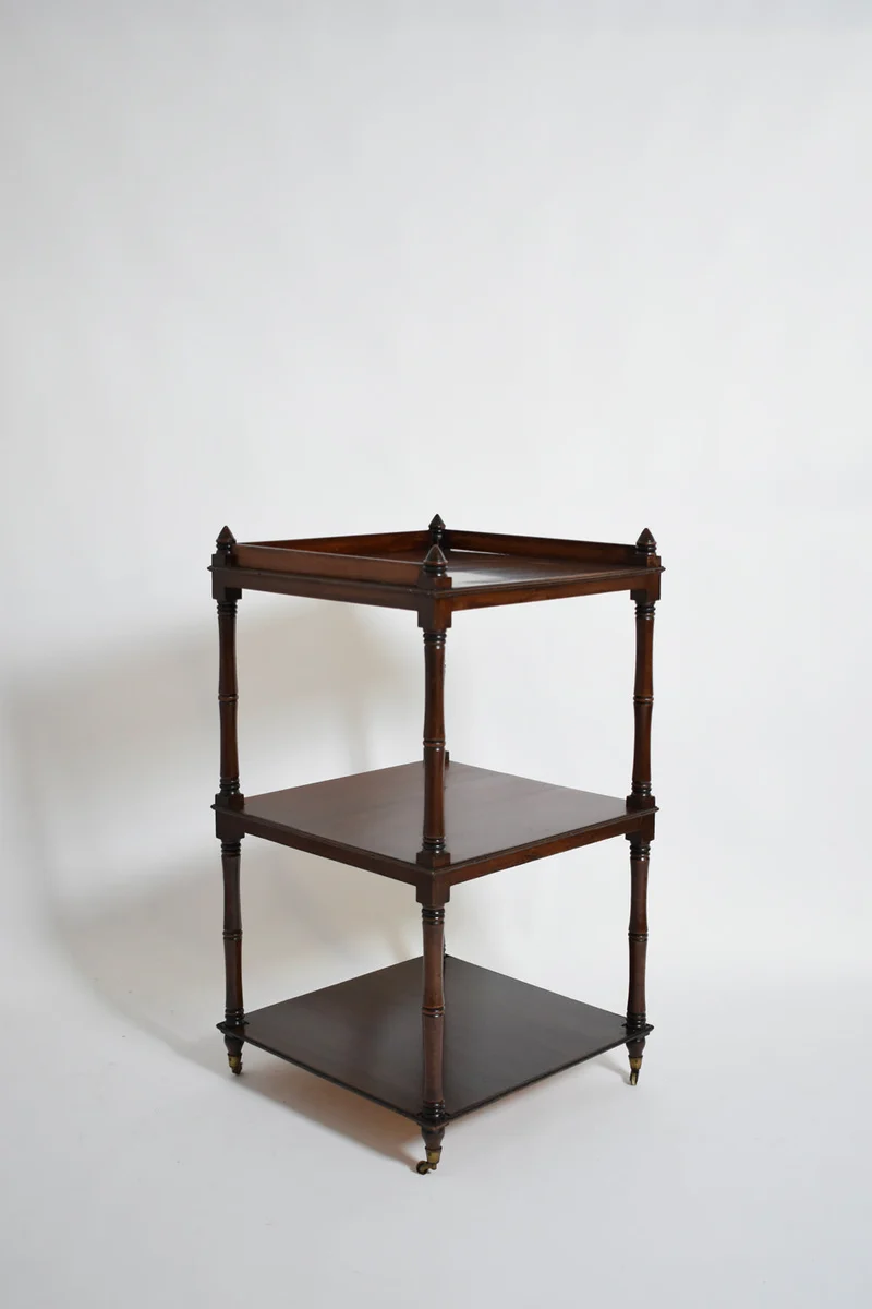 Faux bamboo bookshelves pedestal table, 1960s