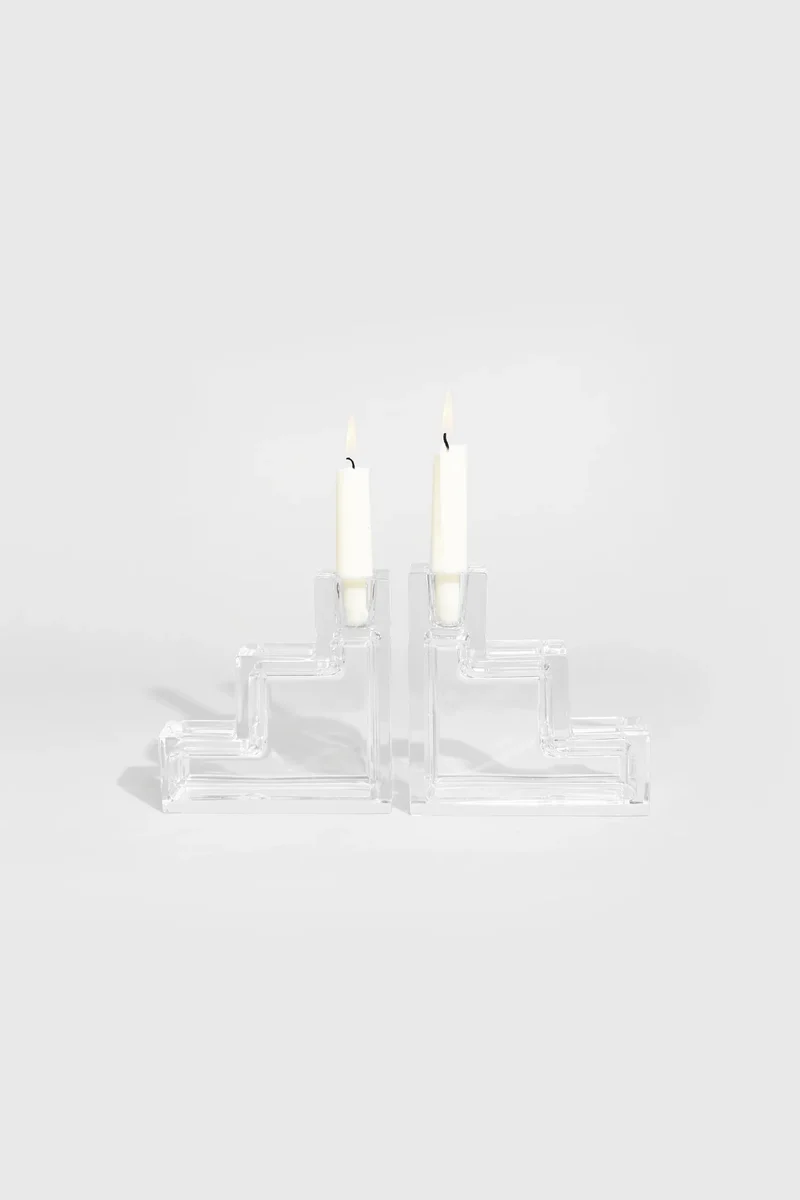 Pristine Table Architecture Candleholders