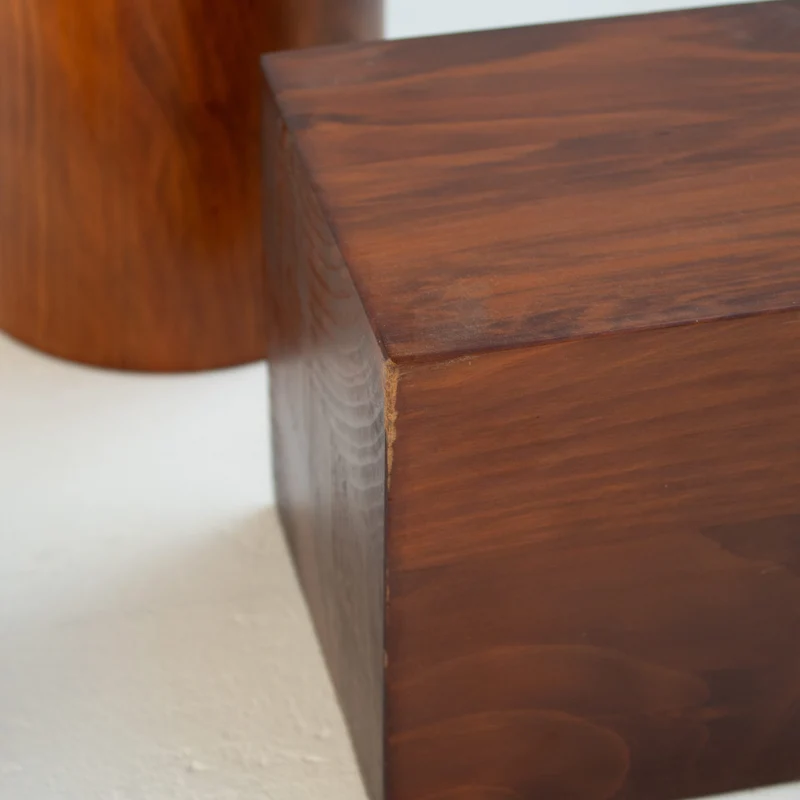 Vintage Coffee Table in Wood and Glass