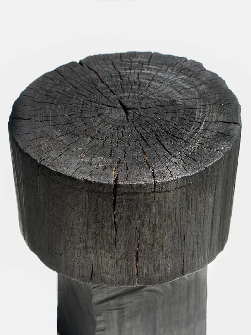 Burnt Black Coffee Tables/Stools