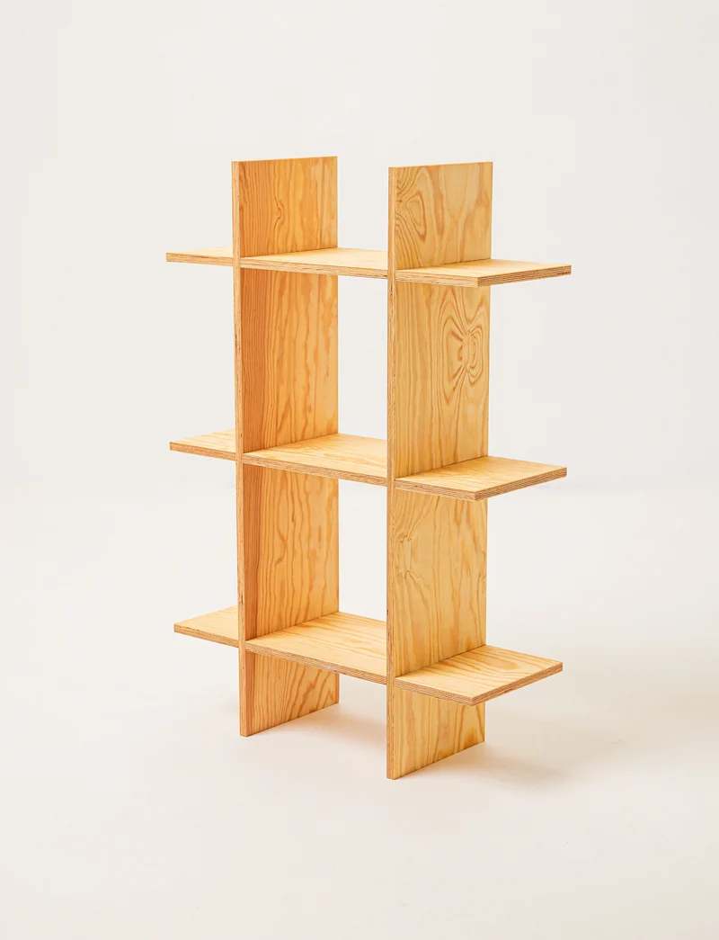 Pine Grid Shelf