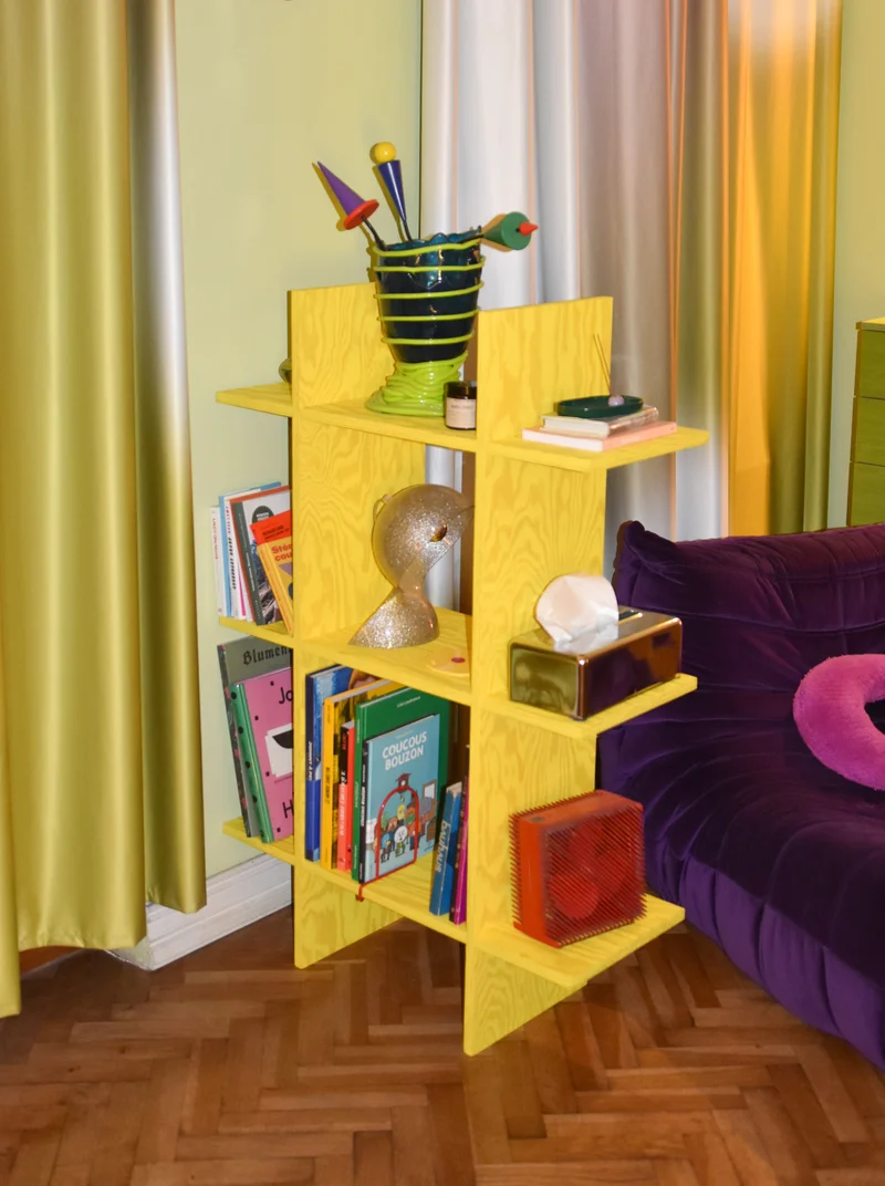 Pine Grid Shelf