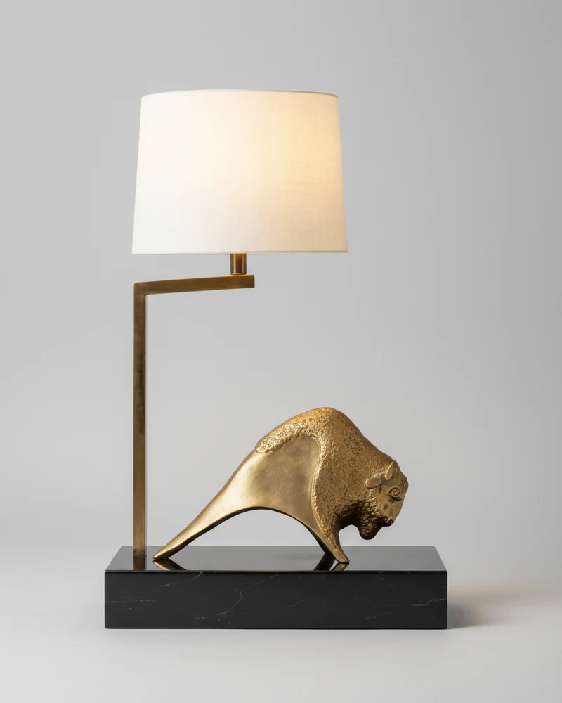 Vintage Mauro Manetti Brass Table Lamp, 1960s